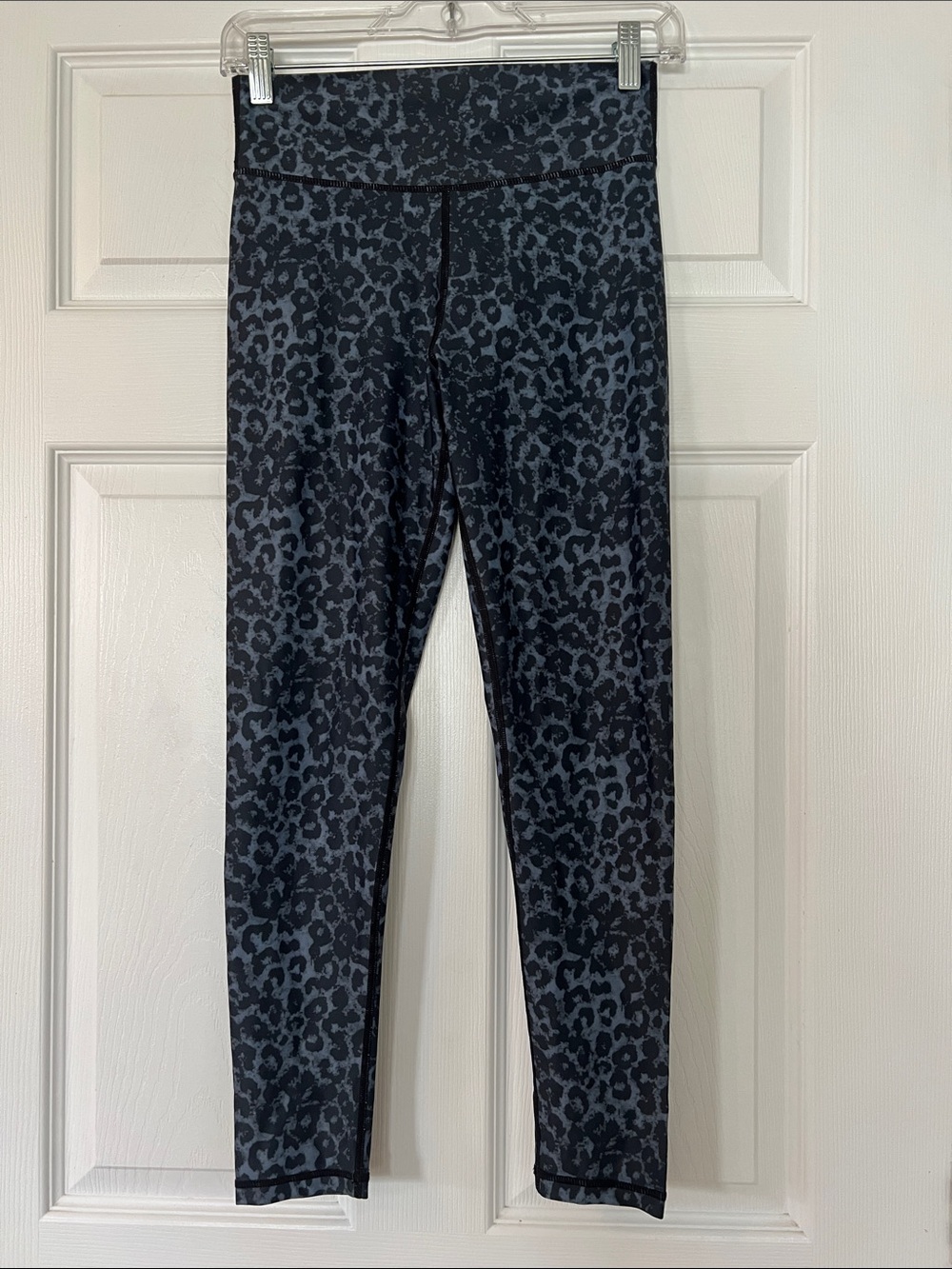 Zyia Women's Black Leopard Print High-Waist Leggings